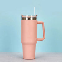 40oz Insulated Tumbler with Handle & Straw – Travel Coffee Cup, 1200ML