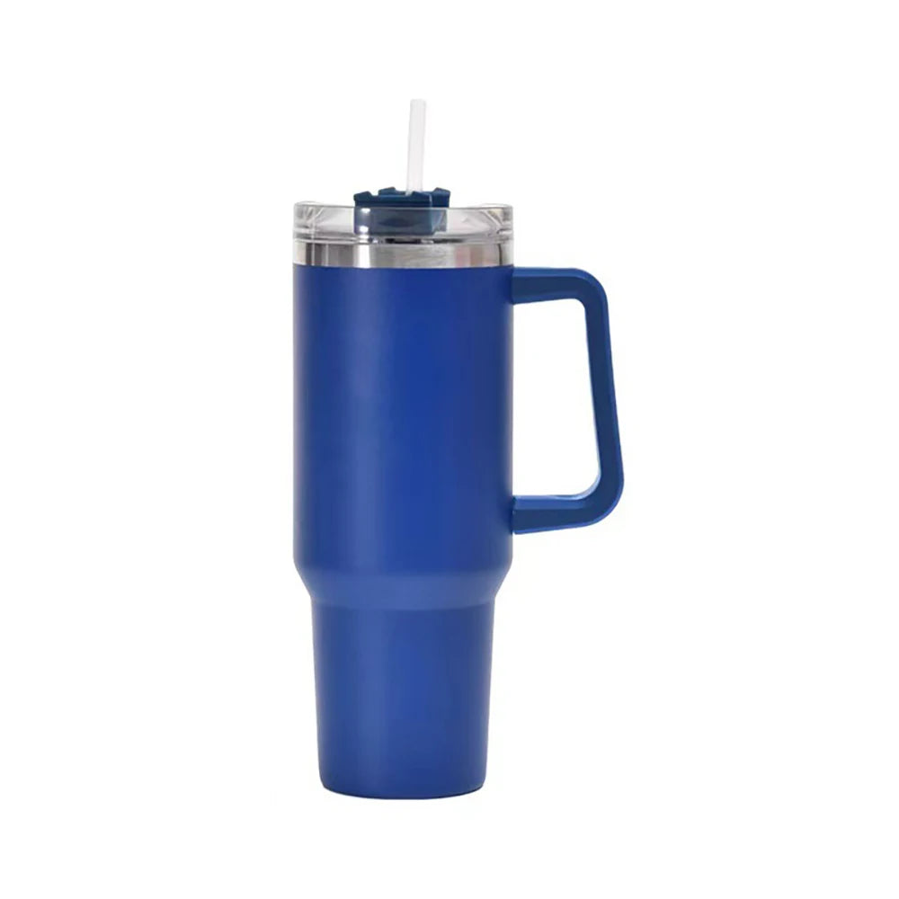 40oz Insulated Tumbler with Handle & Straw – Travel Coffee Cup, 1200ML