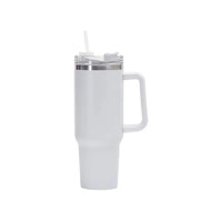 40oz Insulated Tumbler with Handle & Straw – Travel Coffee Cup, 1200ML